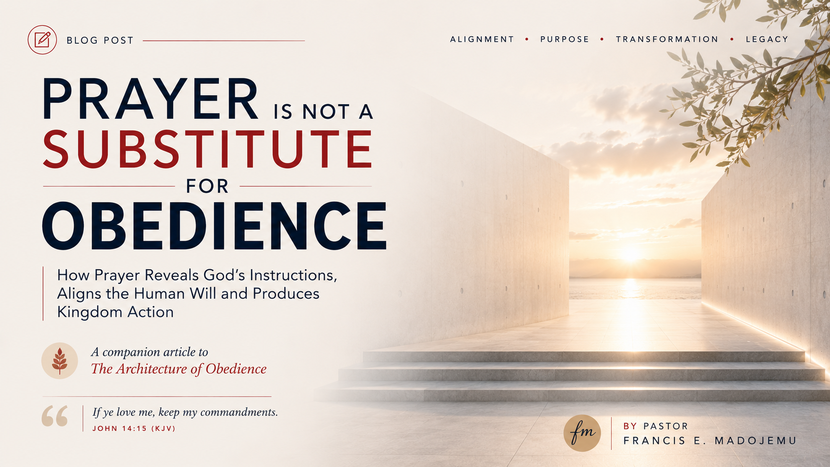 Cover of PRAYER IS NOT A SUBSTITUTE FOR OBEDIENCE